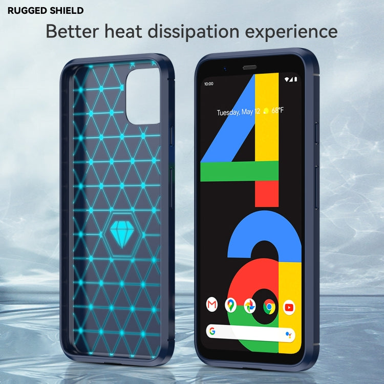 For Google Pixel 4 Brushed Texture Carbon Fiber TPU Case