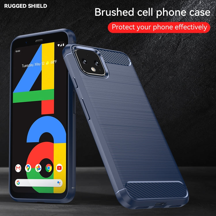 For Google Pixel 4 Brushed Texture Carbon Fiber TPU Case