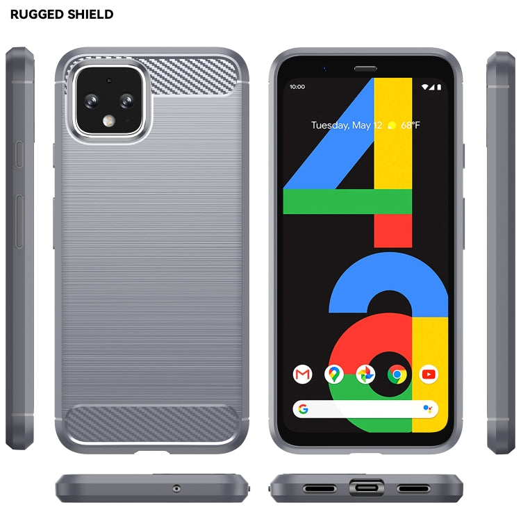For Google Pixel 4 Brushed Texture Carbon Fiber TPU Case