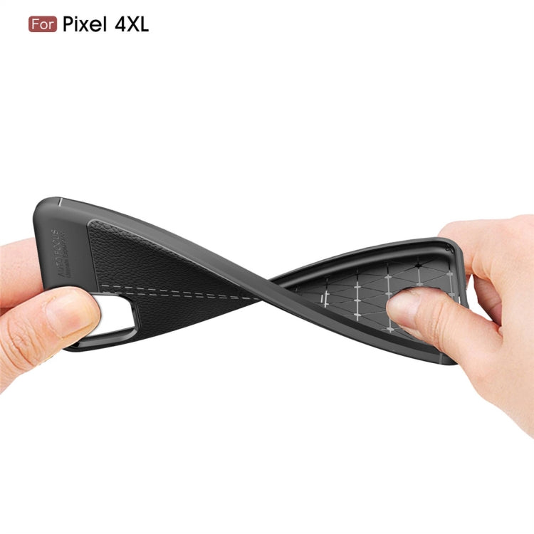 Litchi Texture TPU Shockproof Case for Google Pixel 4XL(Red)