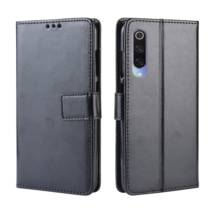 Retro Crazy Horse Texture Horizontal Flip Leather Case for Xiaomi Mi CC 9 / Xiaomi Mi CC 9 mt Meitu Edition , with Holder & Card Slots & Photo Frame