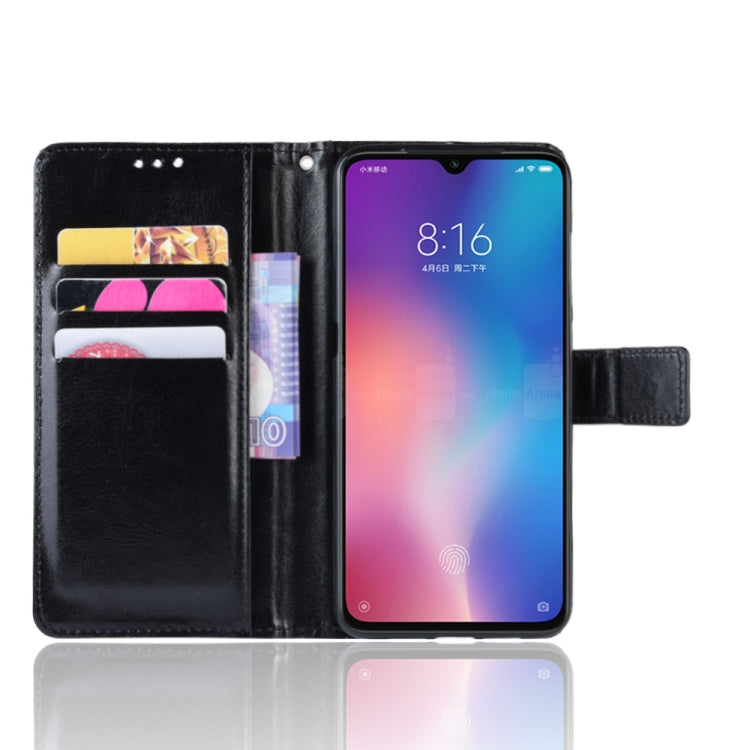 Retro Crazy Horse Texture Horizontal Flip Leather Case for Xiaomi Mi CC 9 / Xiaomi Mi CC 9 mt Meitu Edition , with Holder & Card Slots & Photo Frame