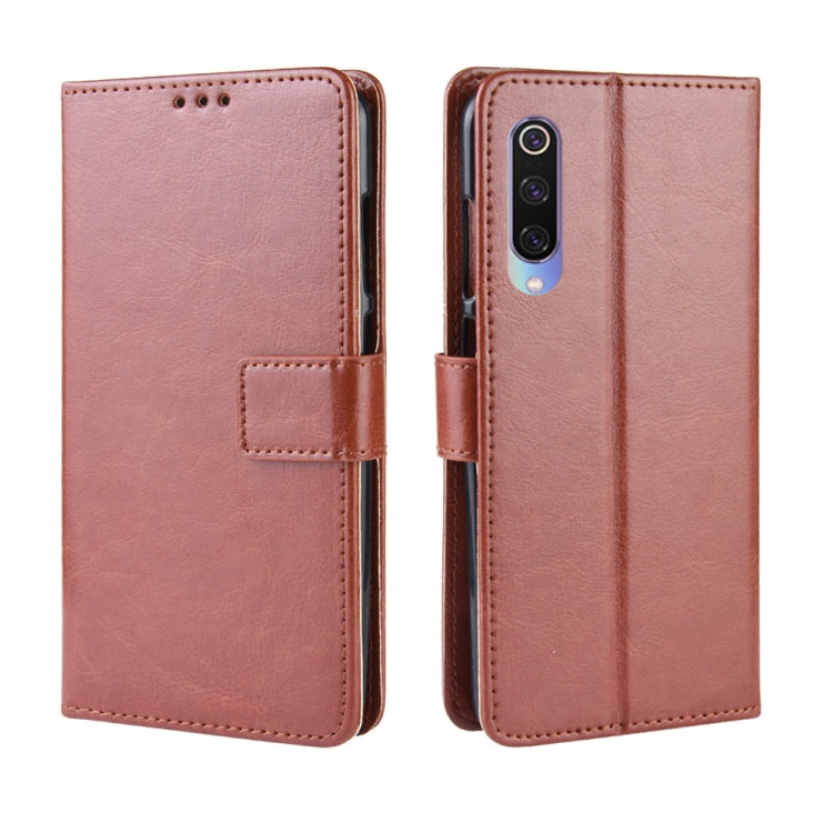 Retro Crazy Horse Texture Horizontal Flip Leather Case for Xiaomi Mi CC 9 / Xiaomi Mi CC 9 mt Meitu Edition , with Holder & Card Slots & Photo Frame