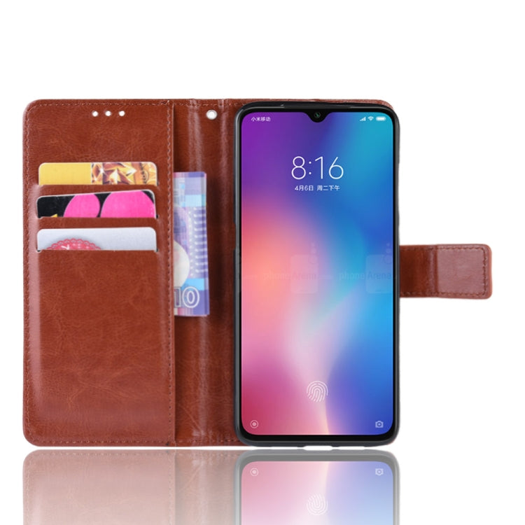 Retro Crazy Horse Texture Horizontal Flip Leather Case for Xiaomi Mi CC 9 / Xiaomi Mi CC 9 mt Meitu Edition , with Holder & Card Slots & Photo Frame