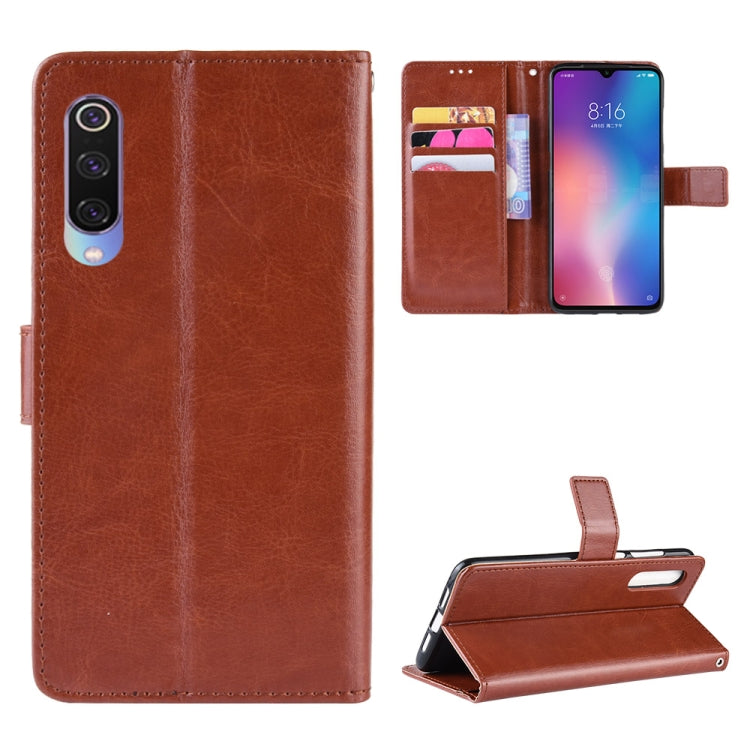 Retro Crazy Horse Texture Horizontal Flip Leather Case for Xiaomi Mi CC 9 / Xiaomi Mi CC 9 mt Meitu Edition , with Holder & Card Slots & Photo Frame