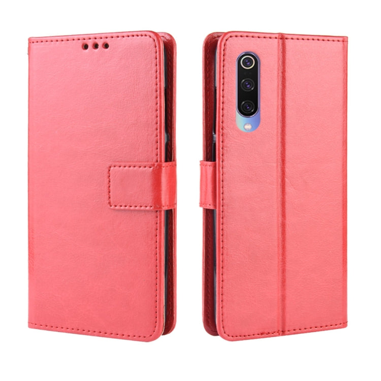 Retro Crazy Horse Texture Horizontal Flip Leather Case for Xiaomi Mi CC 9 / Xiaomi Mi CC 9 mt Meitu Edition , with Holder & Card Slots & Photo Frame