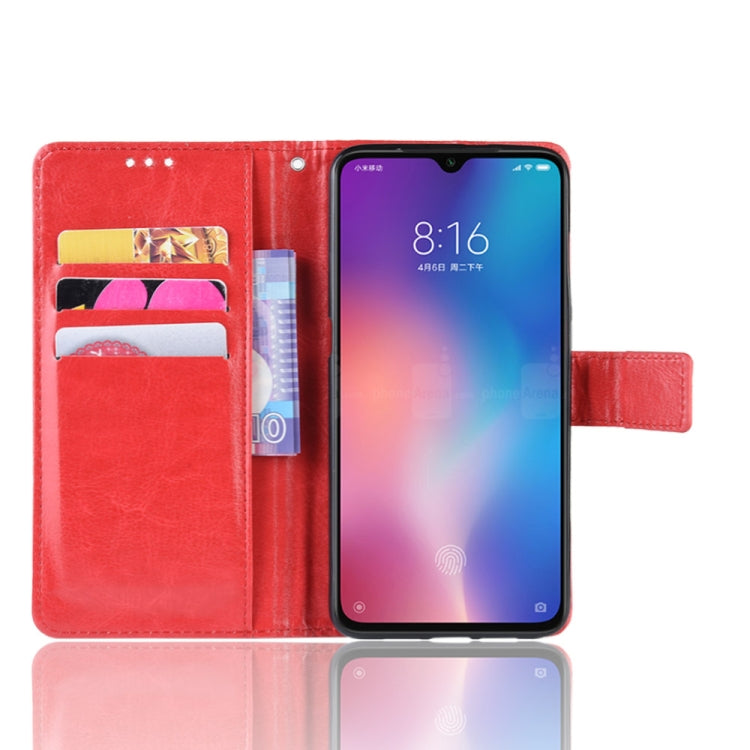 Retro Crazy Horse Texture Horizontal Flip Leather Case for Xiaomi Mi CC 9 / Xiaomi Mi CC 9 mt Meitu Edition , with Holder & Card Slots & Photo Frame