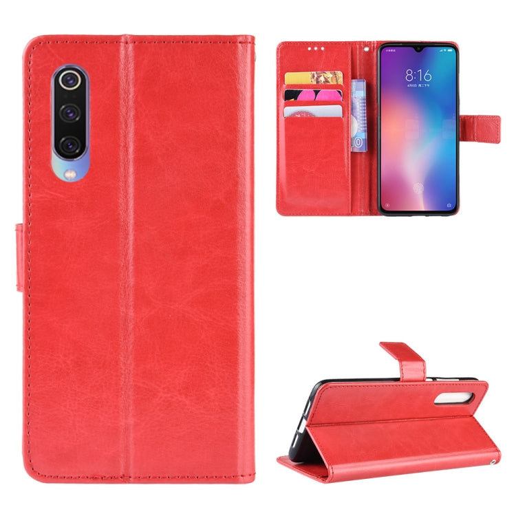 Retro Crazy Horse Texture Horizontal Flip Leather Case for Xiaomi Mi CC 9 / Xiaomi Mi CC 9 mt Meitu Edition , with Holder & Card Slots & Photo Frame
