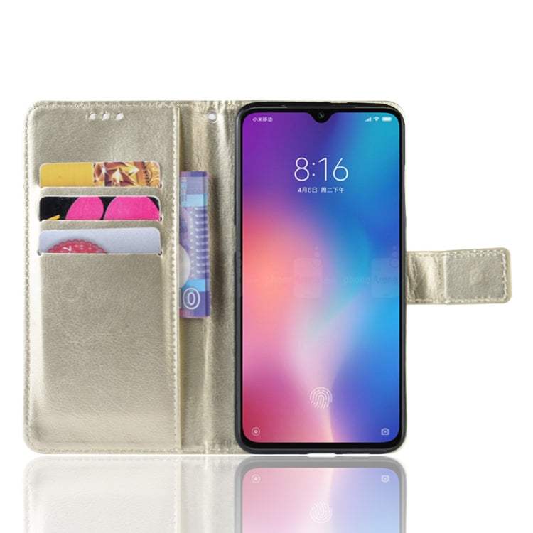 Retro Crazy Horse Texture Horizontal Flip Leather Case for Xiaomi Mi CC 9 / Xiaomi Mi CC 9 mt Meitu Edition , with Holder & Card Slots & Photo Frame