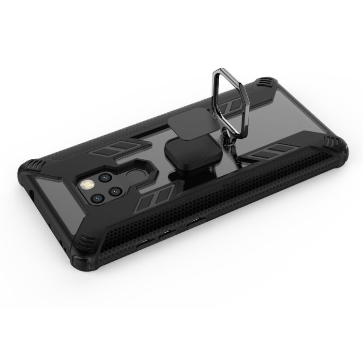 Iron Warrior Shockproof PC + TPU Protective Case for Huawei Mate20, with Ring Holder(Navy blue)