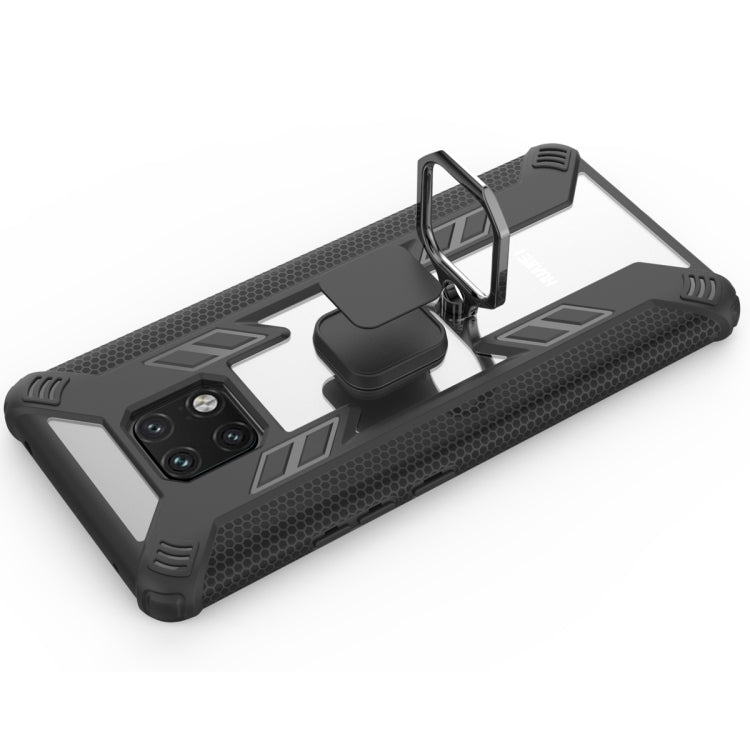 Iron Warrior Shockproof PC + TPU Protective Case for Huawei Mate 20 Pro, with Ring Holder(Navy blue)