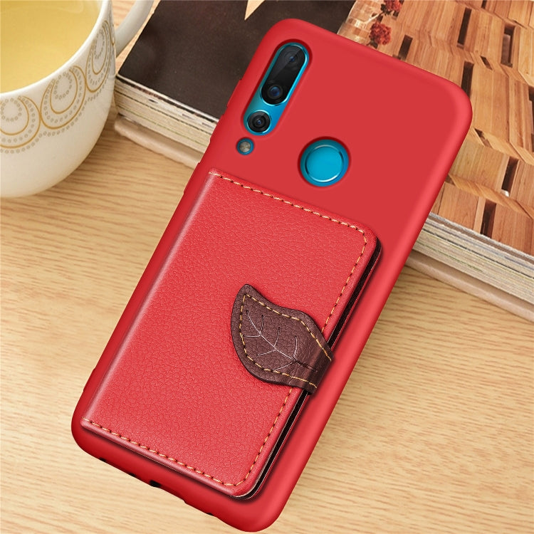 Litchi Pattern Card Bag Wallet Bracket + TPU Phone Case with Card Slot Wallet Bracket Function For Huawei Nove 4