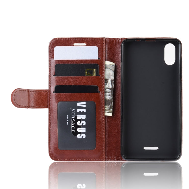 R64 Texture Single Fold Horizontal Flip Leather Case for WIKO Y80, with Holder & Card Slots & Wallet