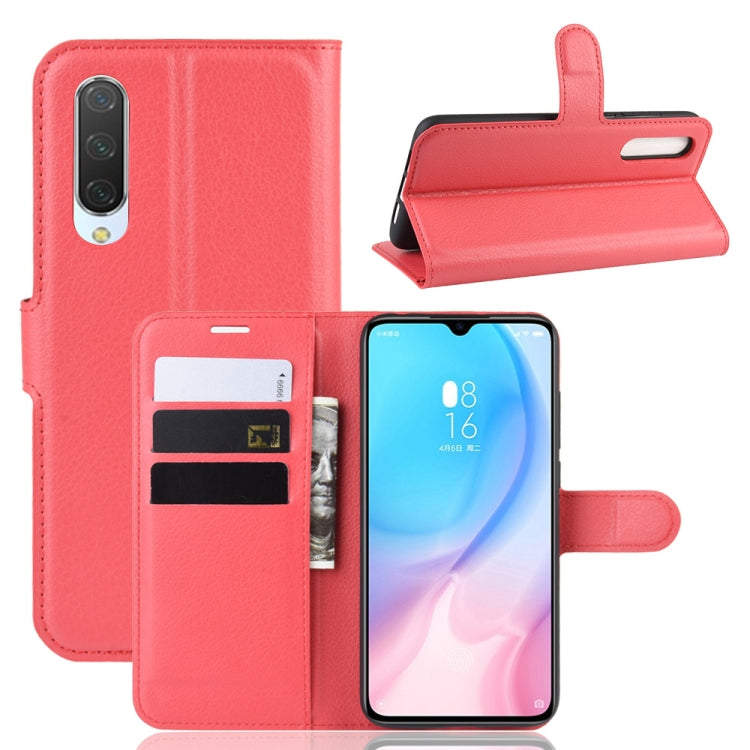 Litchi Texture Horizontal Flip Leather Case for Xiaomi Mi CC9, with Wallet & Holder & Card Slots