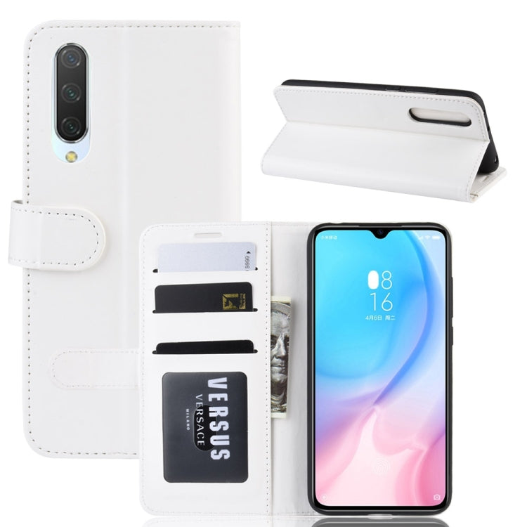 R64 Texture Single Fold Horizontal Flip Leather Case for MI CC9, with Holder & Card Slots & Wallet