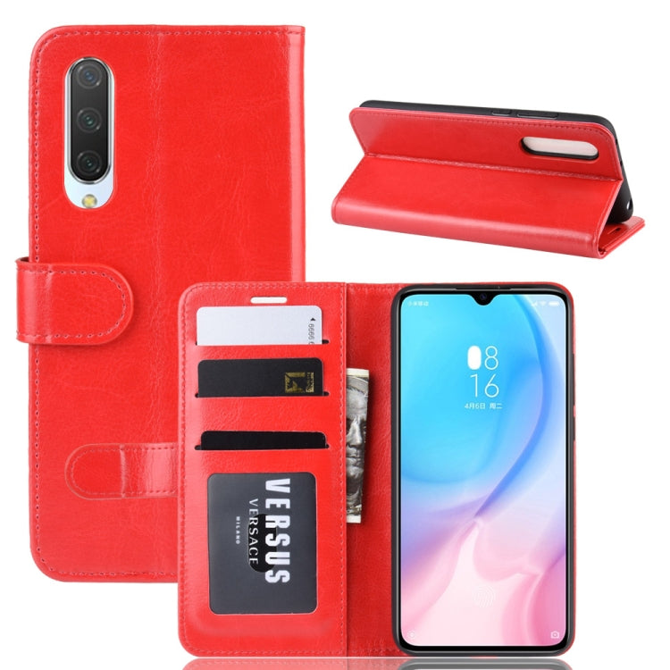 R64 Texture Single Fold Horizontal Flip Leather Case for MI CC9, with Holder & Card Slots & Wallet