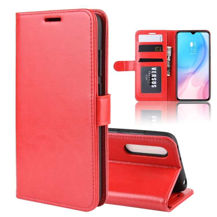 R64 Texture Single Fold Horizontal Flip Leather Case for MI CC9, with Holder & Card Slots & Wallet