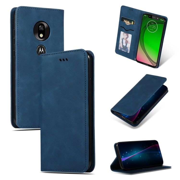 Retro Skin Feel Business Magnetic Horizontal Flip Leather Case for Moto G7 Play U.S. Edition