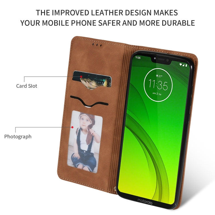 Retro Skin Feel Business Magnetic Horizontal Flip Leather Case for Moto G7 Power U.S. Edition