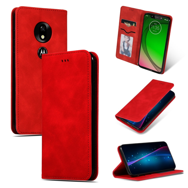 Retro Skin Feel Business Magnetic Horizontal Flip Leather Case for MOTO G7 Play European version