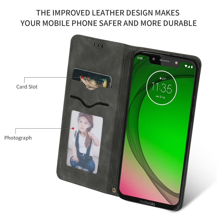 Retro Skin Feel Business Magnetic Horizontal Flip Leather Case for MOTO G7 Play European version