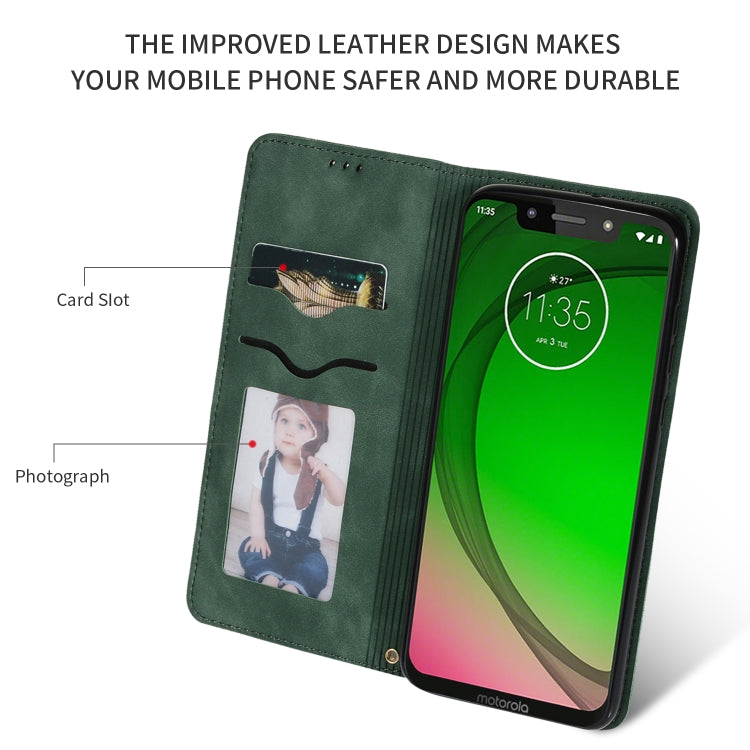 Retro Skin Feel Business Magnetic Horizontal Flip Leather Case for MOTO G7 Play European version
