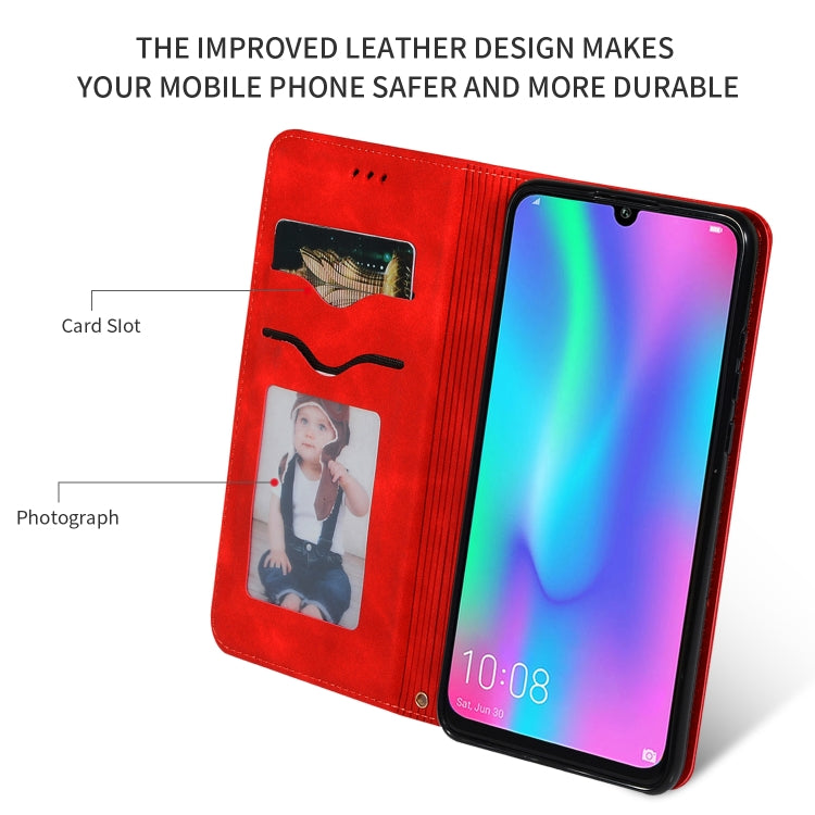 Retro Skin Feel Business Magnetic Horizontal Flip Leather Case for Huawei Honor 10 Lite / Honor 20 Lite / Honor 10i / Honor 20i