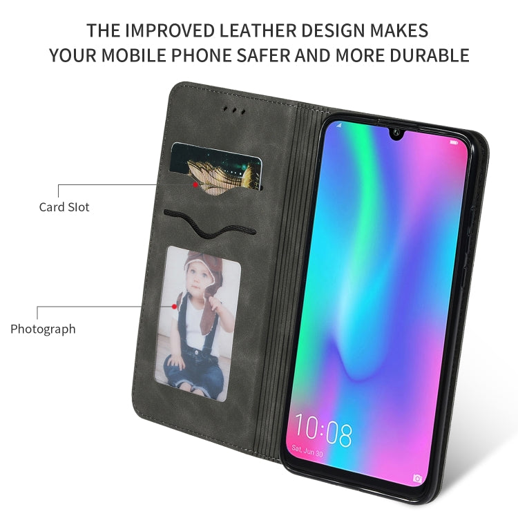 Retro Skin Feel Business Magnetic Horizontal Flip Leather Case for Huawei Honor 10 Lite / Honor 20 Lite / Honor 10i / Honor 20i