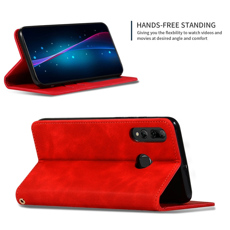 Retro Skin Feel Business Magnetic Horizontal Flip Leather Case for Huawei P Smart 2019 & P Smart Plus 2019