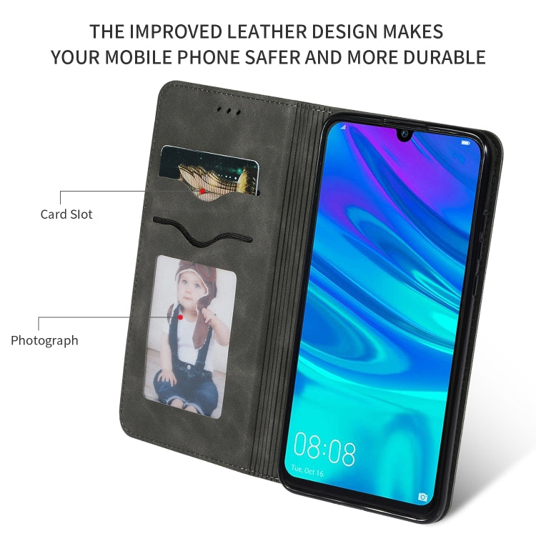 Retro Skin Feel Business Magnetic Horizontal Flip Leather Case for Huawei P Smart 2019 & P Smart Plus 2019