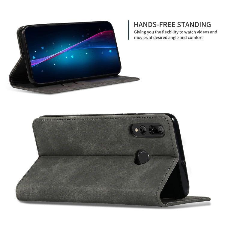 Retro Skin Feel Business Magnetic Horizontal Flip Leather Case for Huawei P Smart 2019 & P Smart Plus 2019