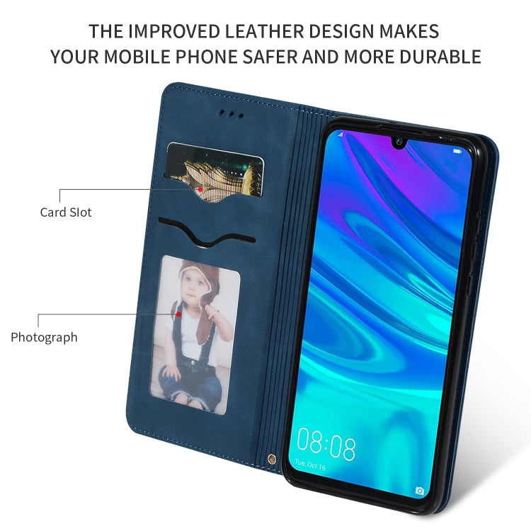 Retro Skin Feel Business Magnetic Horizontal Flip Leather Case for Huawei P Smart 2019 & P Smart Plus 2019