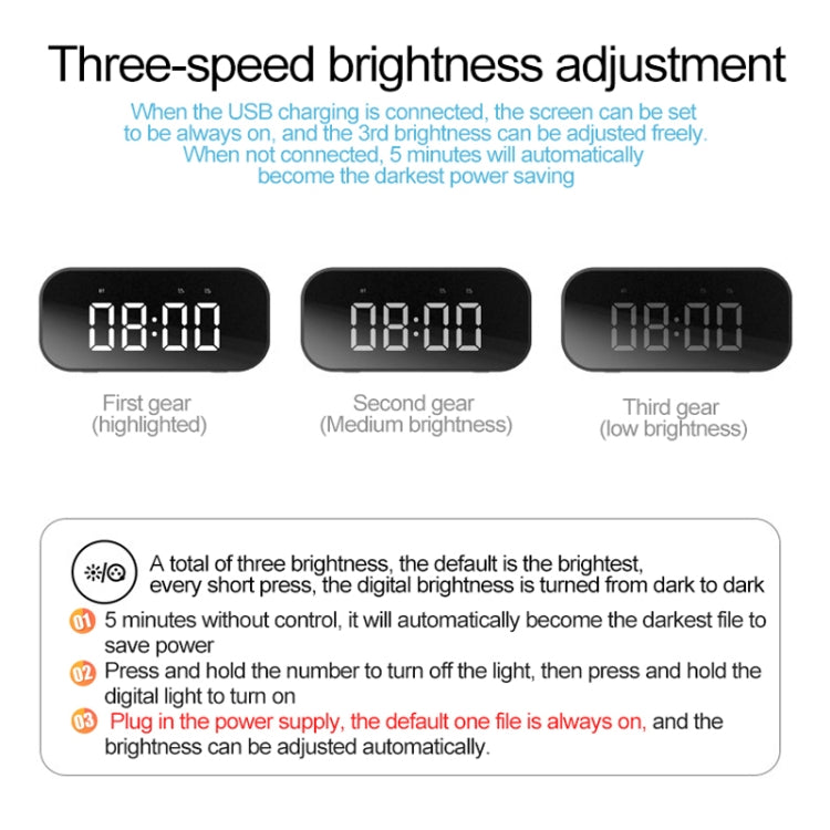 AEC BT506 Speaker with Mirror, LED Clock Display, Dual Alarm Clock, Snooze, HD Hands-free Calling, HiFi Stereo