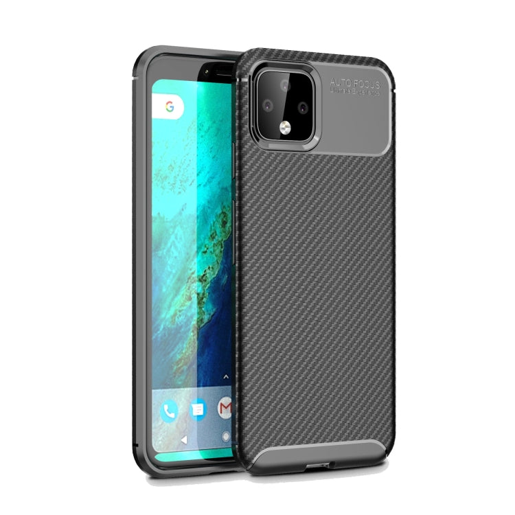 Carbon Fiber Texture Shockproof TPU Case for Google Pixel 4