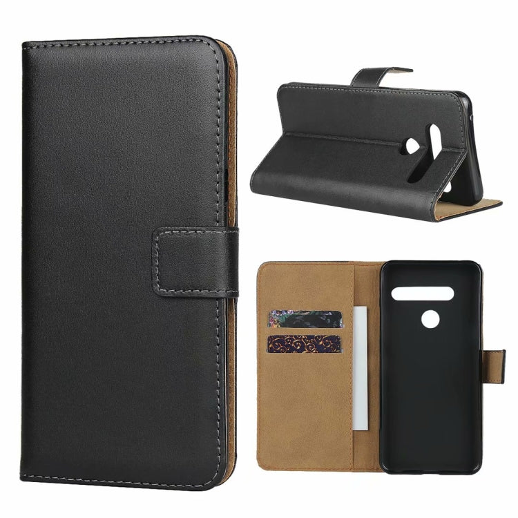 Leather Horizontal Flip Holster for LG G8 with Magnetic Clasp and Bracket and Card Slot and Wallet(Black)