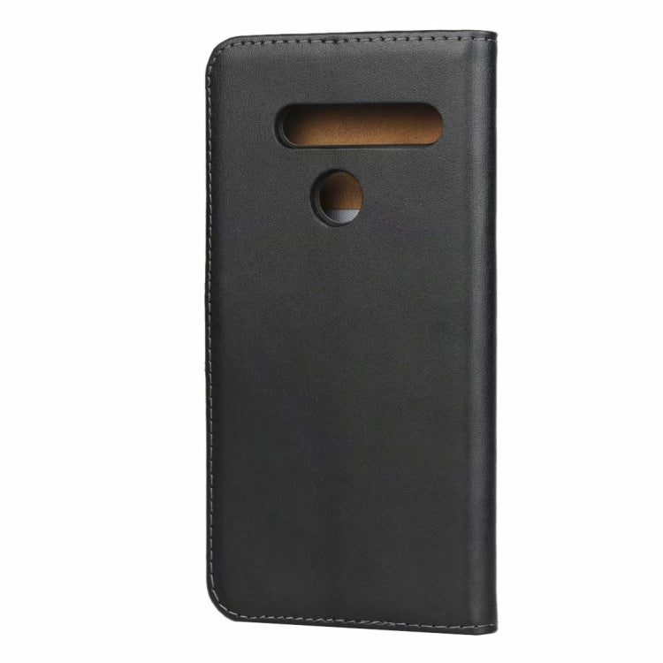 Leather Horizontal Flip Holster for LG G8 with Magnetic Clasp and Bracket and Card Slot and Wallet(Black)