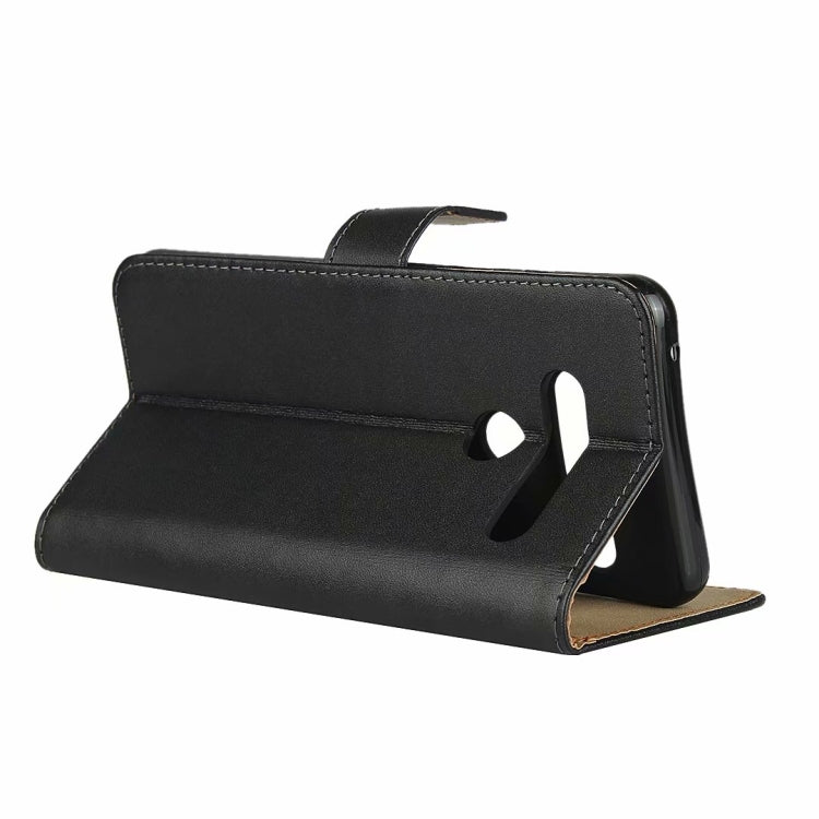 Leather Horizontal Flip Holster for LG G8 with Magnetic Clasp and Bracket and Card Slot and Wallet(Black)