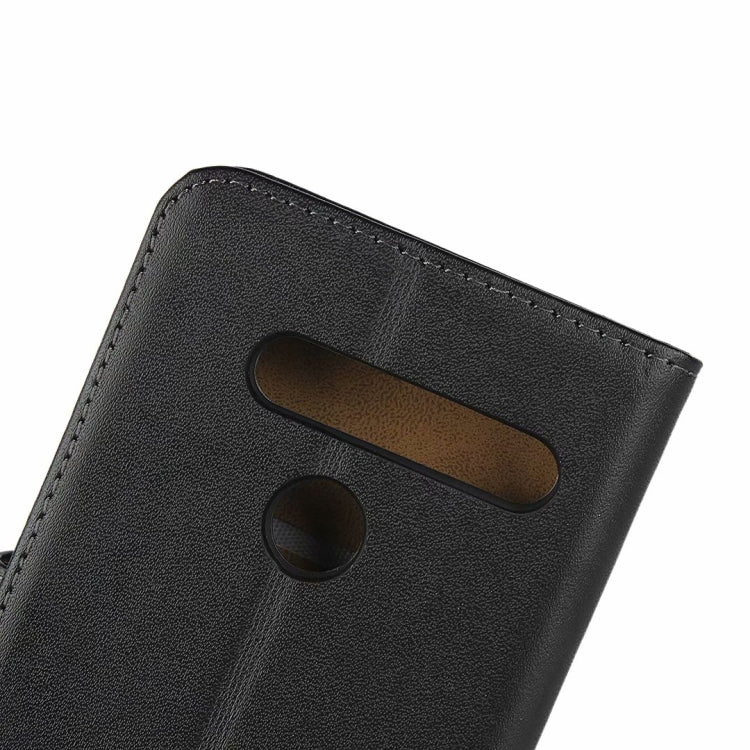 Leather Horizontal Flip Holster for LG G8 with Magnetic Clasp and Bracket and Card Slot and Wallet(Black)