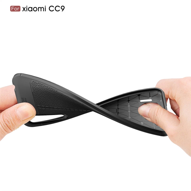 Litchi Texture TPU Shockproof Case for Xiaomi Mi CC9