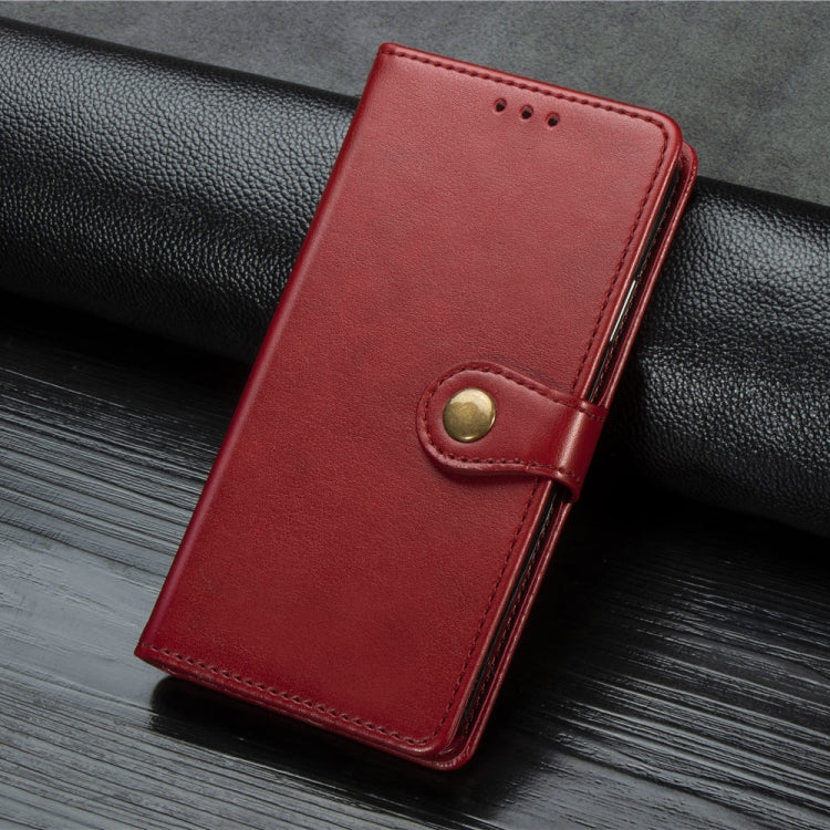 Retro Solid Color Leather Buckle Mobile Phone Protection Leather Case with Photo Frame & Card Slot & Wallet & Bracket Function for Huawei P30 Pro