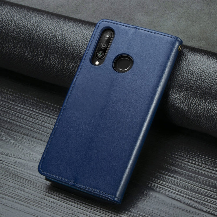 Retro Solid Color Leather Buckle Mobile Phone Protection Leather Case with Photo Frame & Card Slot & Wallet & Bracket Function for Huawei P30 Lite / Nove 4e