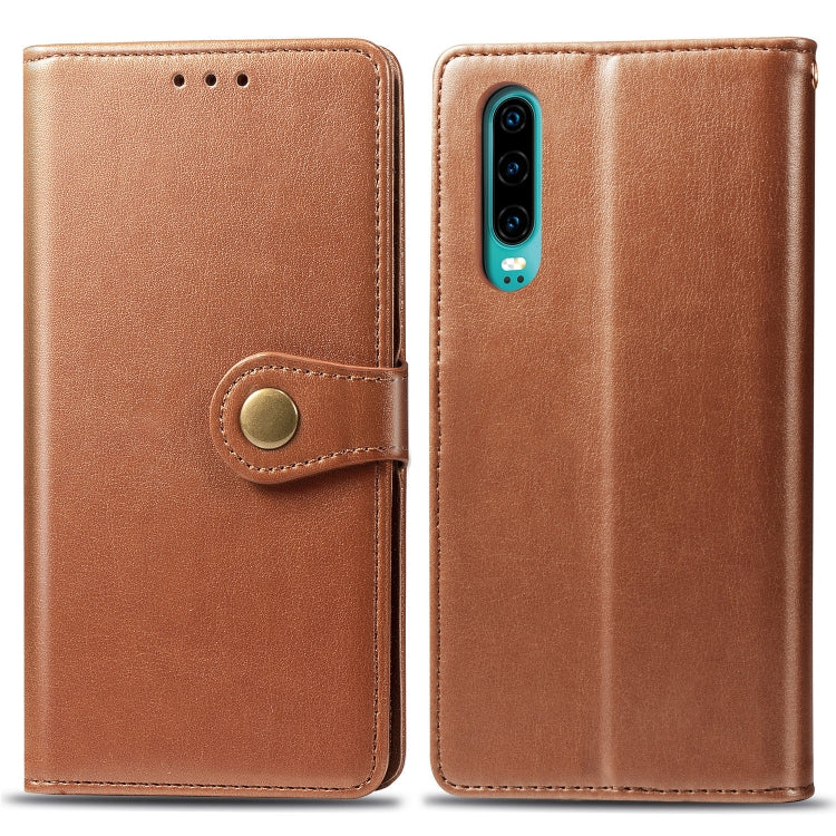 Retro Solid Color Leather Buckle Mobile Phone Protection Leather Case with Photo Frame & Card Slot & Wallet & Bracket Function for Huawei P3