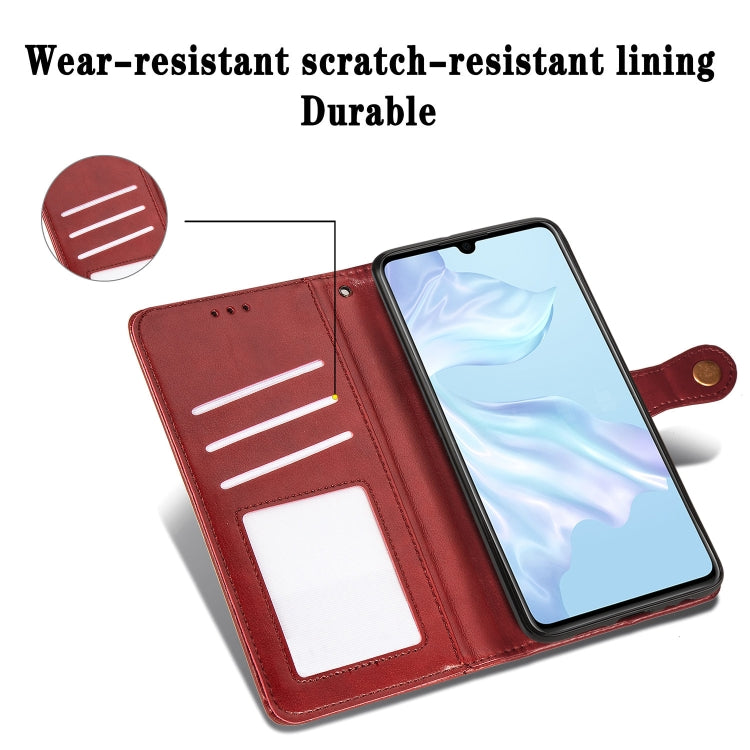 Retro Solid Color Leather Buckle Mobile Phone Protection Leather Case with Photo Frame & Card Slot & Wallet & Bracket Function for Huawei P3