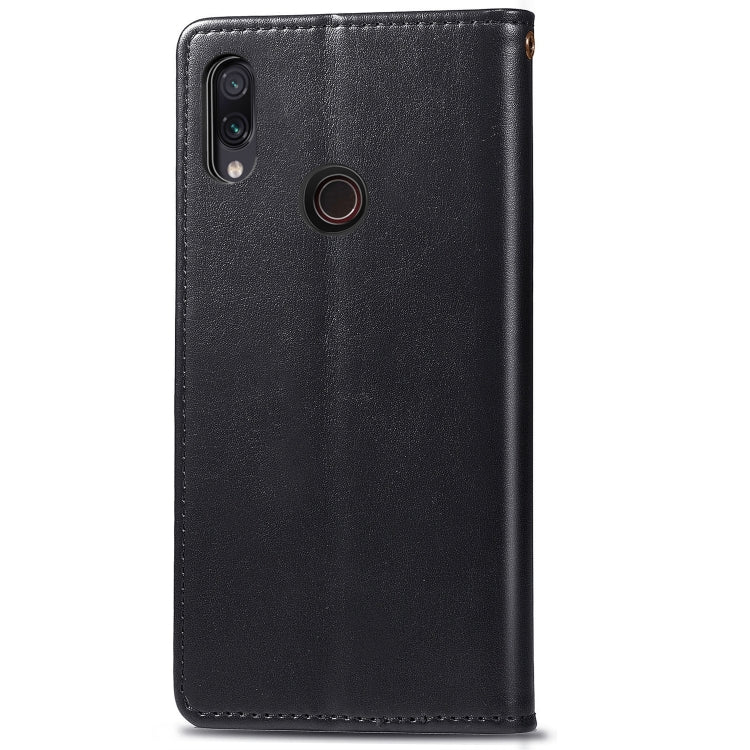 Retro Solid Color Leather Buckle Mobile Phone Protection Leather Case with Photo Frame & Card Slot & Wallet & Bracket Function for Xiaomi Redmi 7