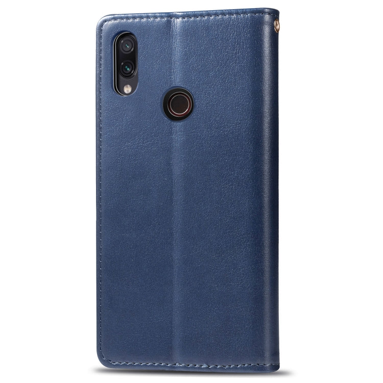 Retro Solid Color Leather Buckle Mobile Phone Protection Leather Case with Photo Frame & Card Slot & Wallet & Bracket Function for Xiaomi Redmi 7