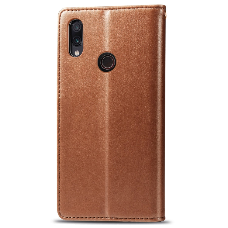Retro Solid Color Leather Buckle Mobile Phone Protection Leather Case with Photo Frame & Card Slot & Wallet & Bracket Function for Xiaomi Redmi 7