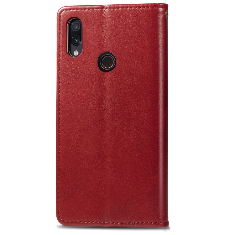 Retro Solid Color Leather Buckle Mobile Phone Protection Leather Case with Photo Frame & Card Slot & Wallet & Bracket Function for Xiaomi Redmi 7