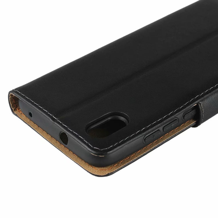 Leather Horizontal Flip Holster for Xiaomi Redmi 7A with Magnetic Clasp and Bracket and Card Slot and Wallet(Black)