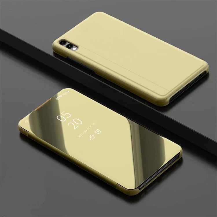 Electroplating Mirror Horizontal Flip PU Leather Case with Holder for Xiaomi Redmi 7A