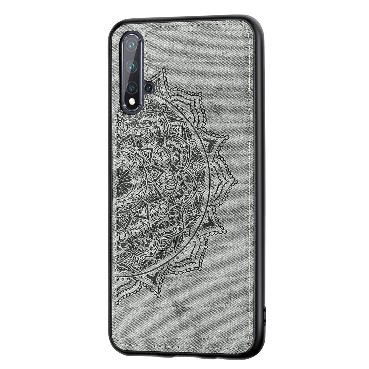 Embossed Mandala pattern PC + TPU + Fabric Phone Case for Huawei Nova5 & Nova 5 Pro ,with Lanyard & Magnetic